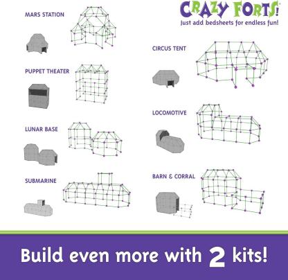 Crazy Forts Standard Edition 69 Pieces Fort Building Kit