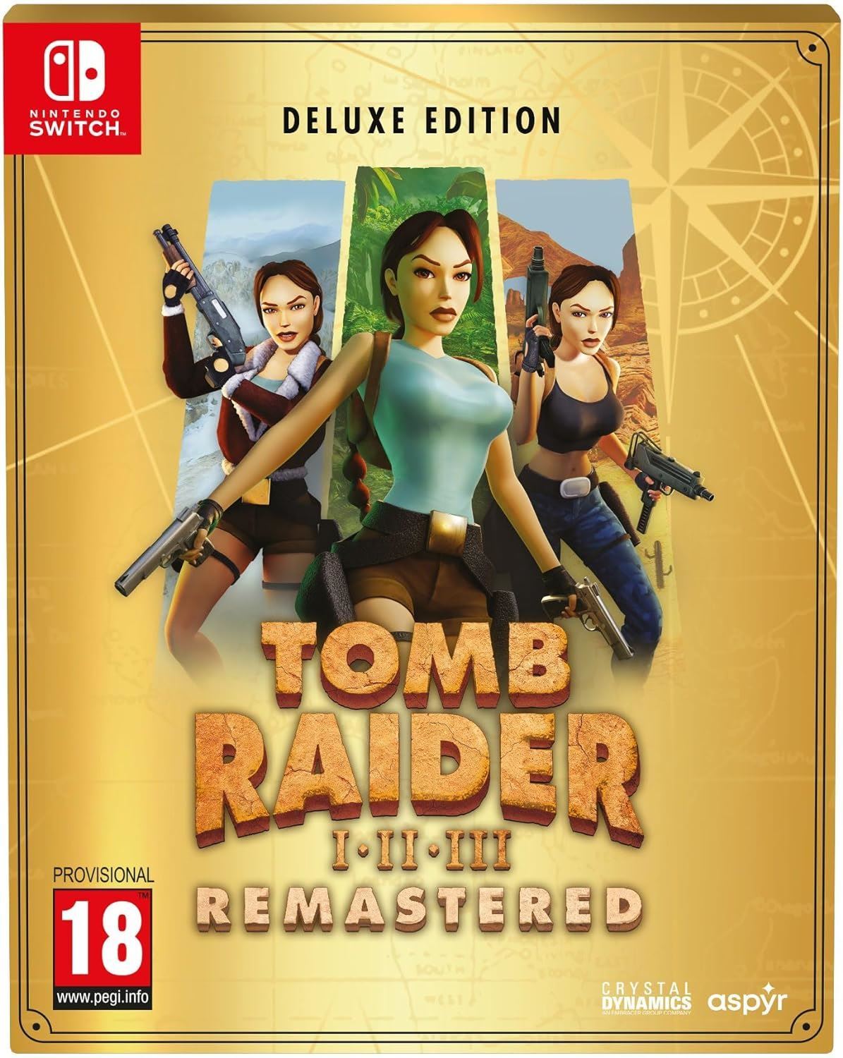 Tomb Raider 1-3 Remastered Starring Lara Croft: Deluxe Edition Nintendo Switch Game
