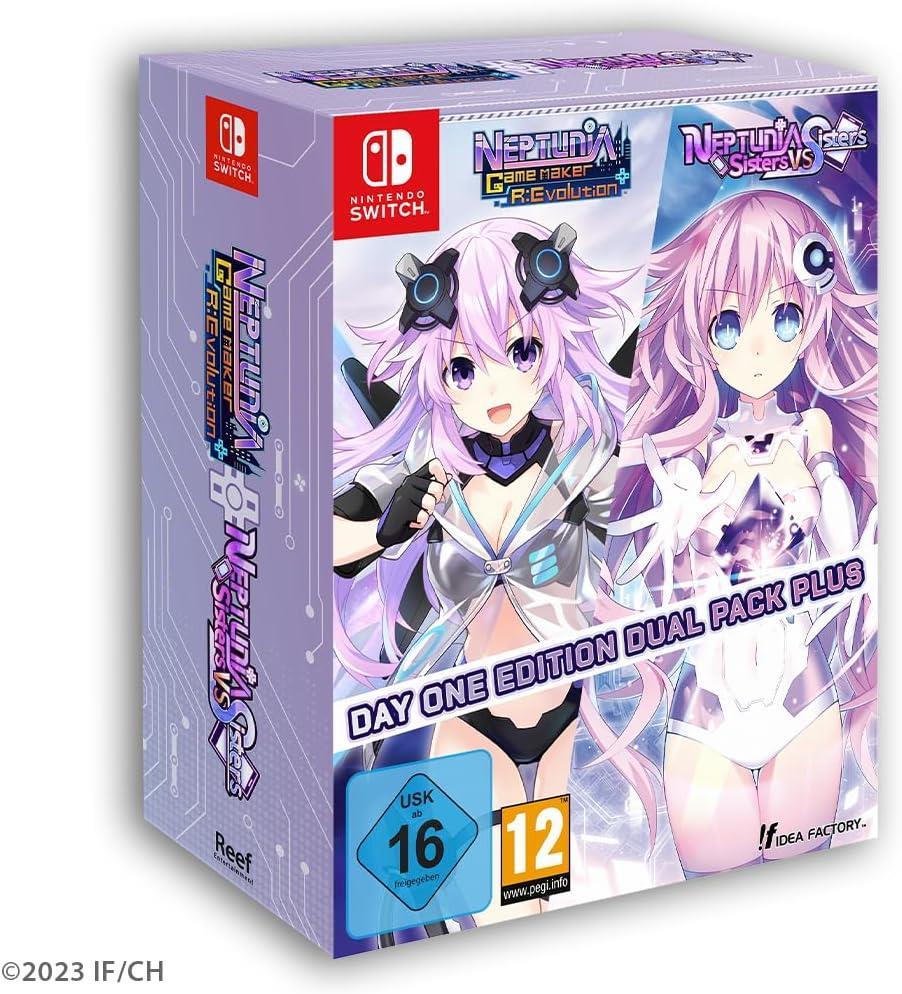 Neptunia Game Maker R:Evolution / Neptunia: Sisters VS Sisters Day One Edition Dual Pack Plus Nintendo Switch Game