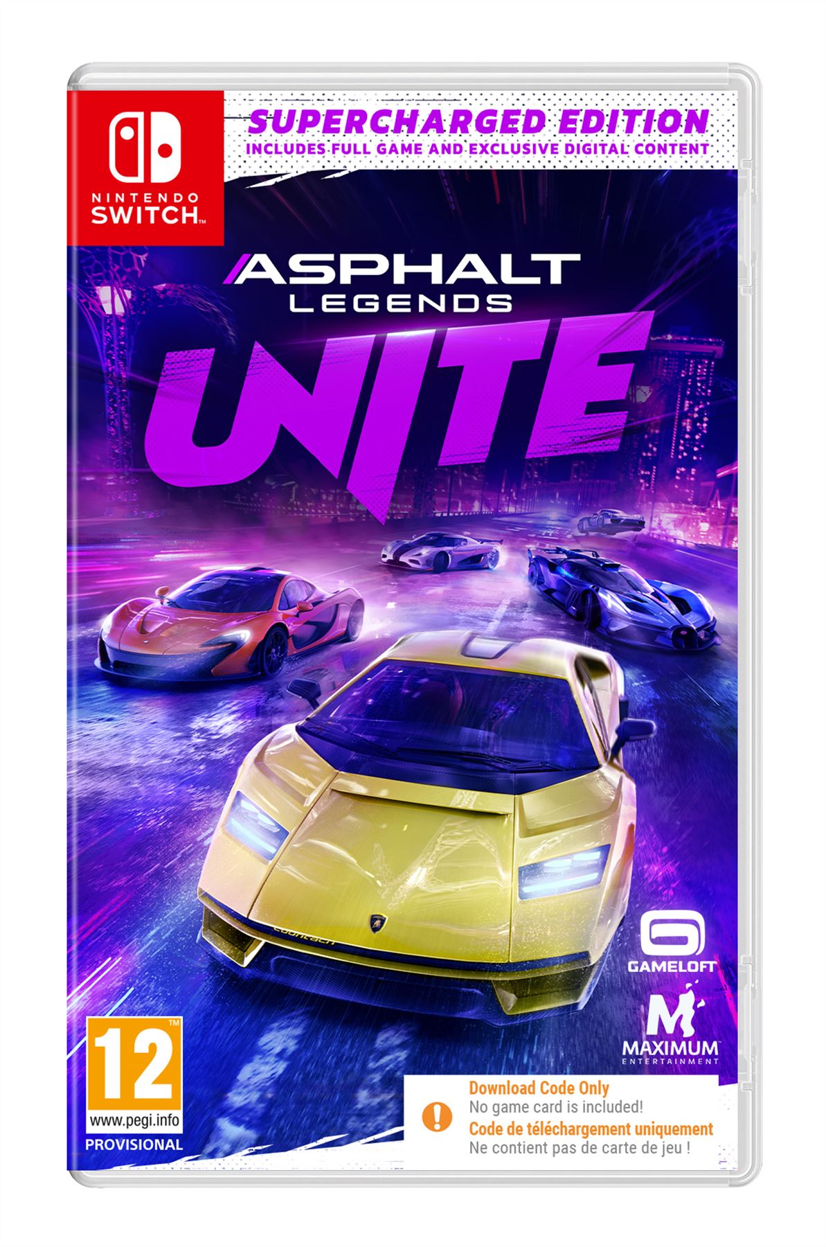 Asphalt Legends: Unite Supercharged Edition Code in Box Nintendo Switch Game