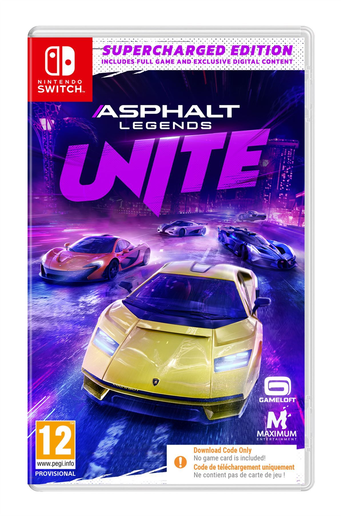Asphalt Legends: Unite Supercharged Edition Code in Box Nintendo Switch Game