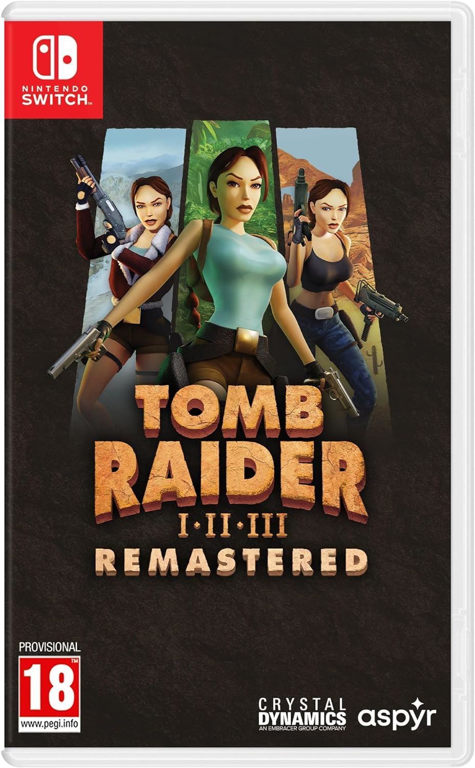 Tomb Raider 1-3 Remastered Starring Lara Croft Nintendo Switch Game