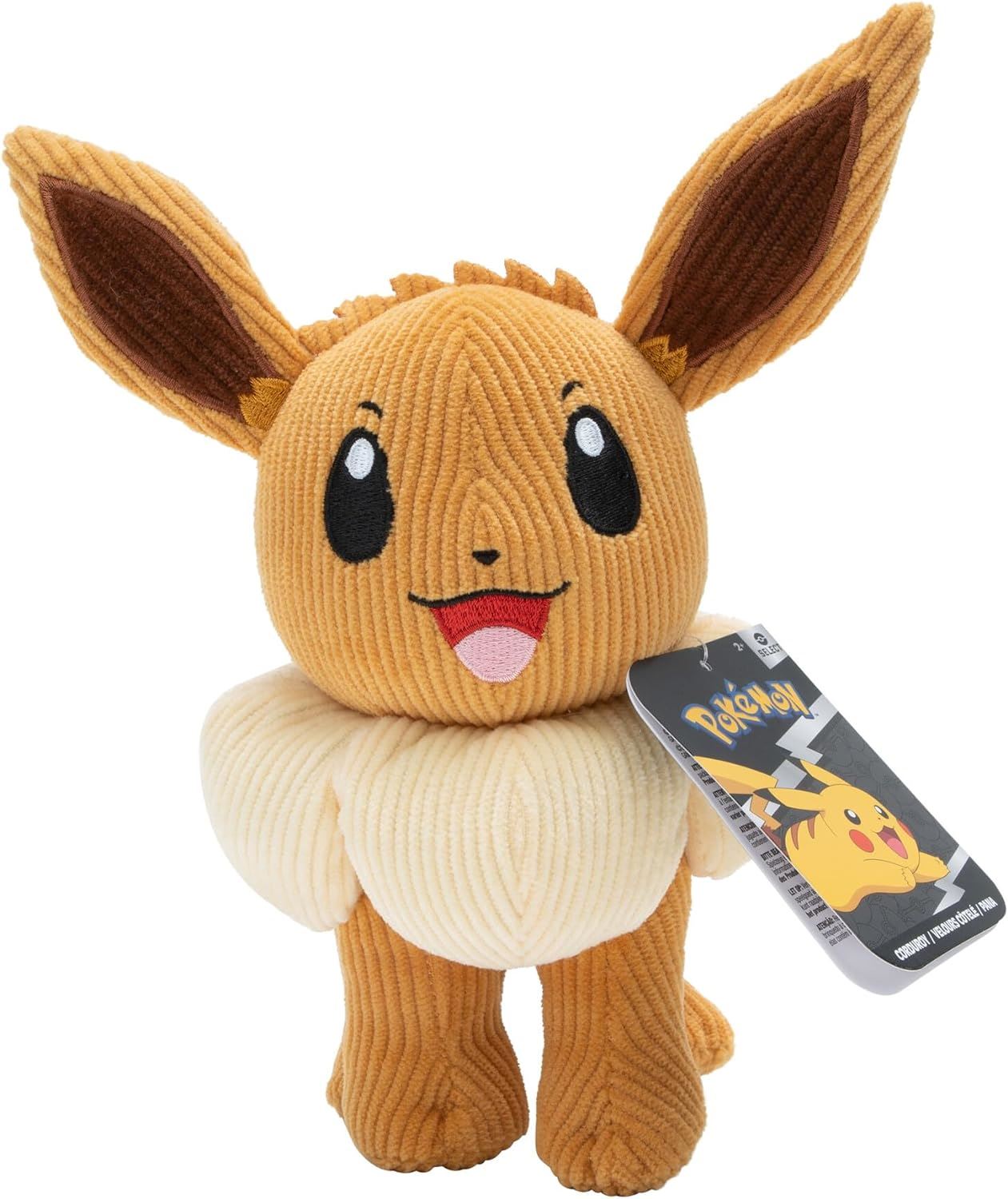 Pokemon Select 8 Inch Corduroy Plush Eevee Soft Toy
