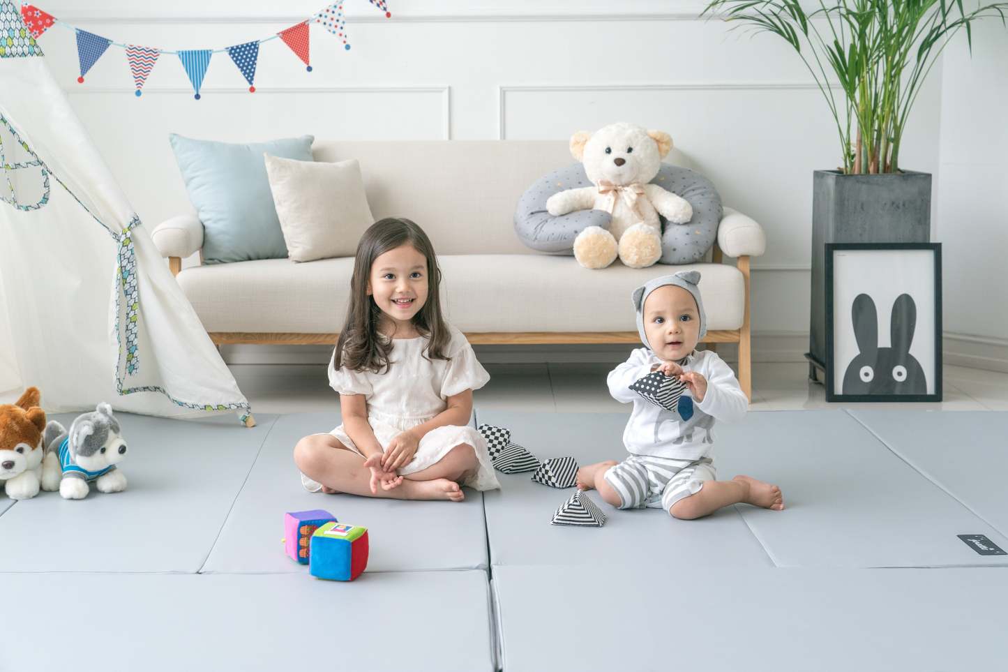 JOATTE Dual Bumper Bed Mat-Son & Bear