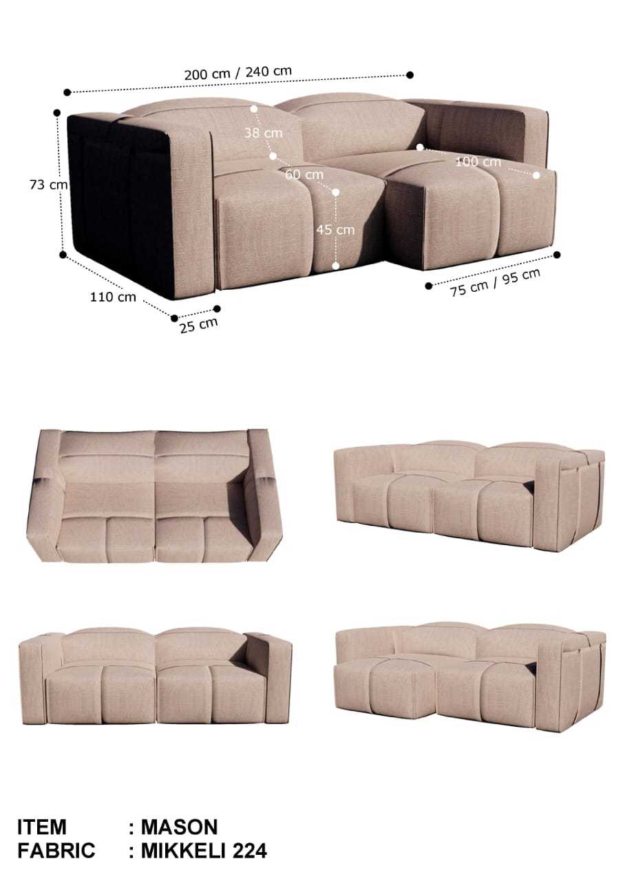Mason Sofa - Manual Extendable Version-Son & Bear