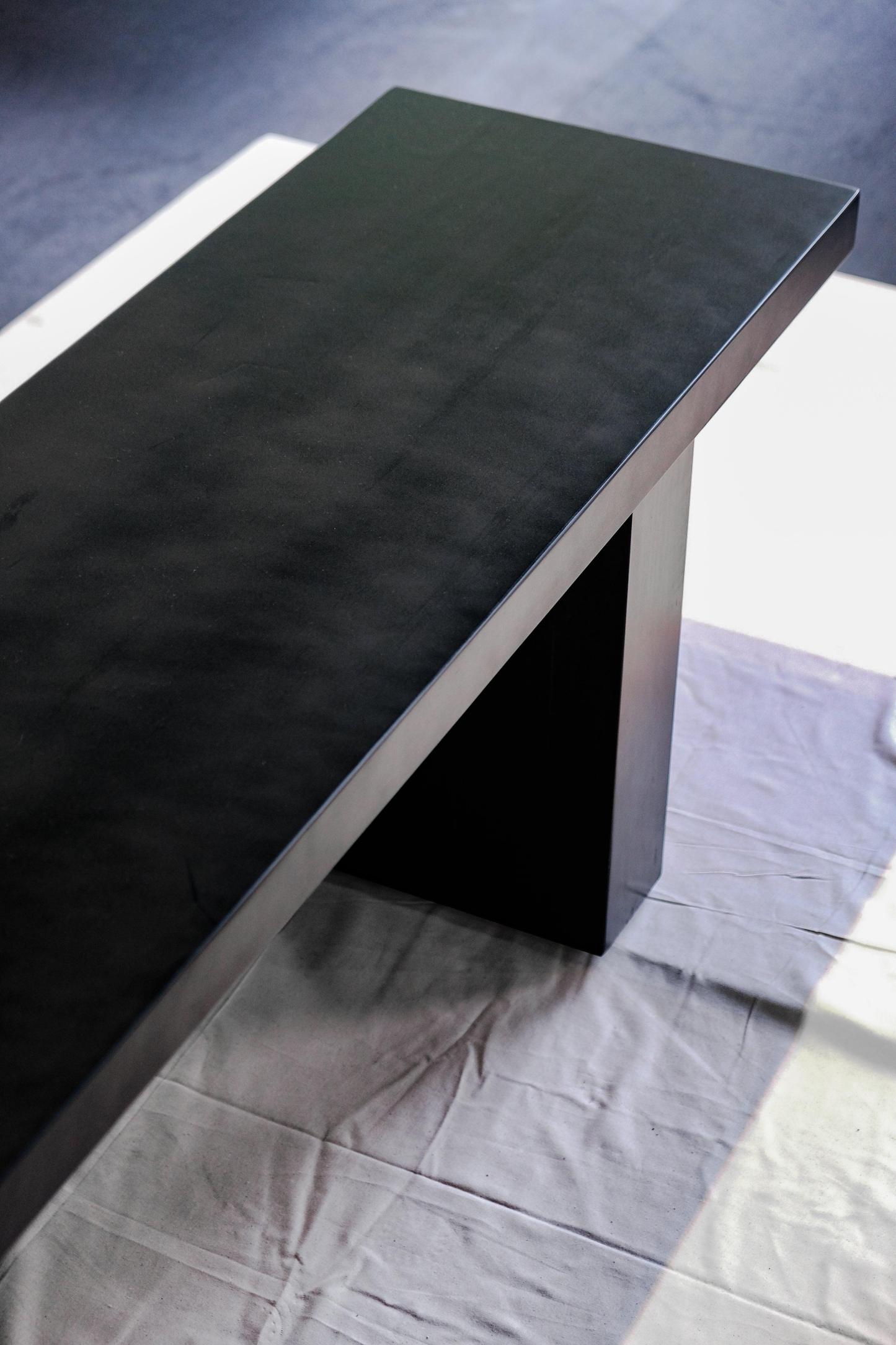 Linden Dining Bench Black Wood