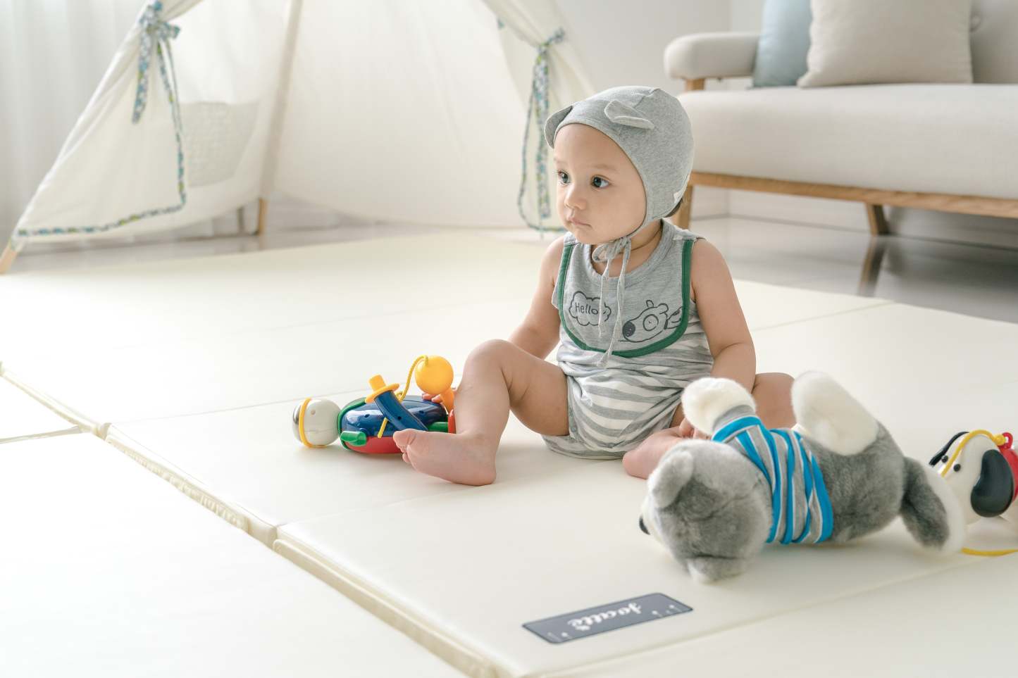 JOATTE Dual Bumper Bed Mat-Son & Bear