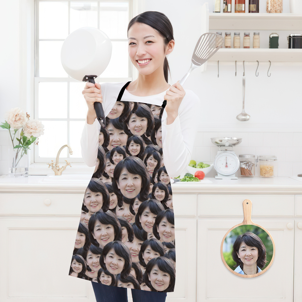 カスタムフェイスエプロン-フェイスマッシュ母の日の有意義な贈り物