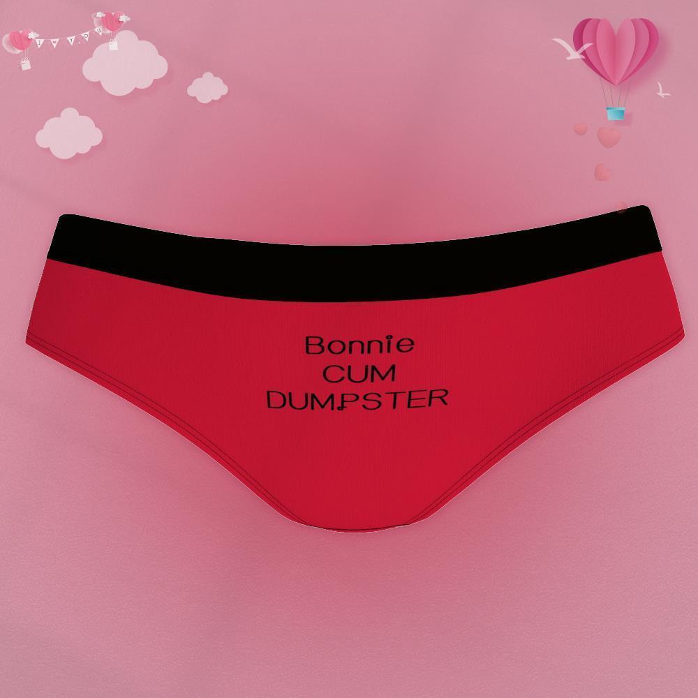 Custom Name Underwear,Personalized "Cum Dumpste" Panty Women's