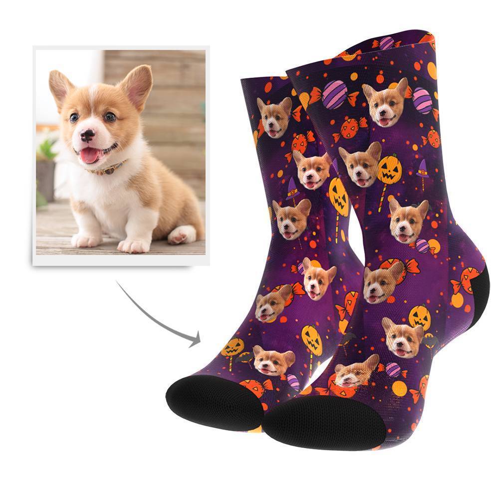 Halloween Custom Dog Socks - MyPhotoSocks