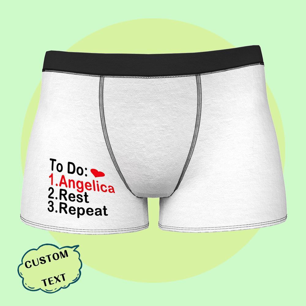 記念日プレゼント-カスタムボクサーパンツ-パーソナライズされた下着-名前入れ可能な記念日ギフト