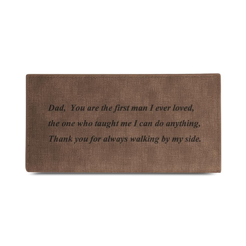 父の日プレゼント-写真入り名入れ可能なオリジナル長財布ギフト