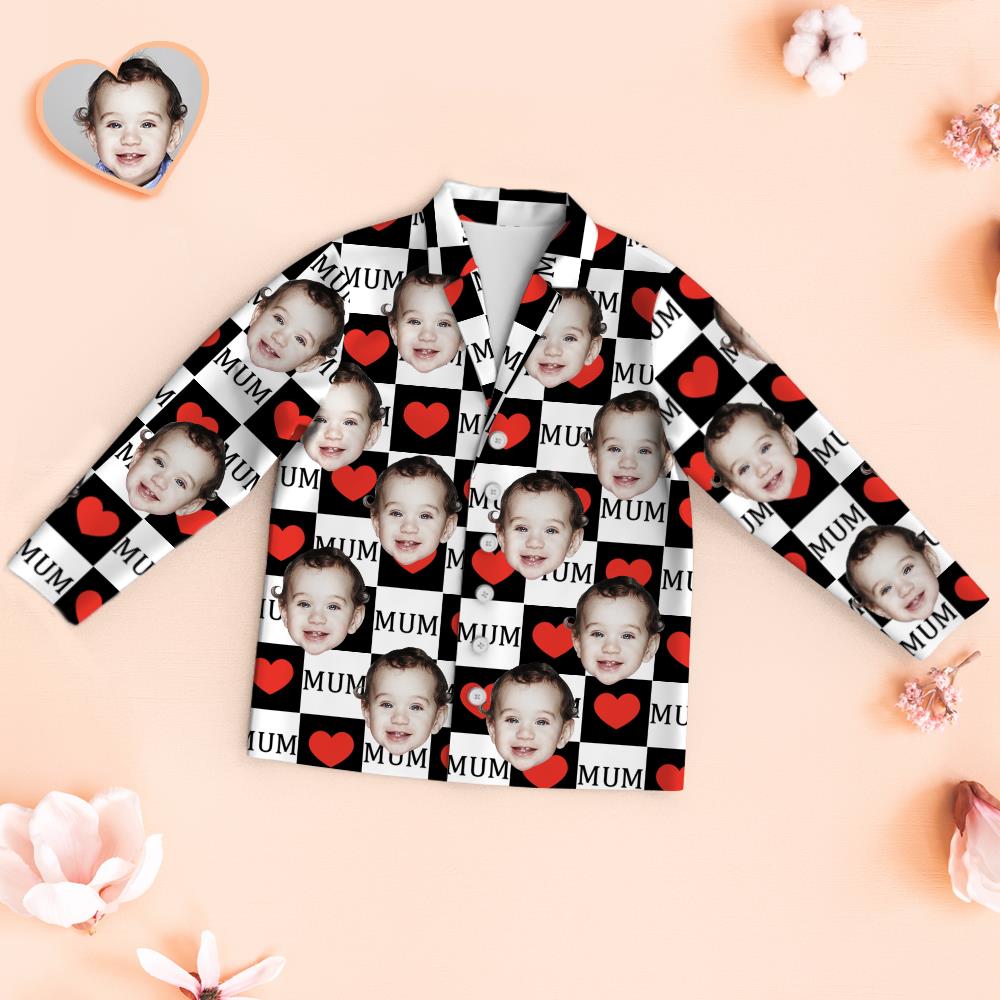 カスタムフェイスパジャマ-ラブマムパーソナライズされた写真パジャマセット母の日ギフト