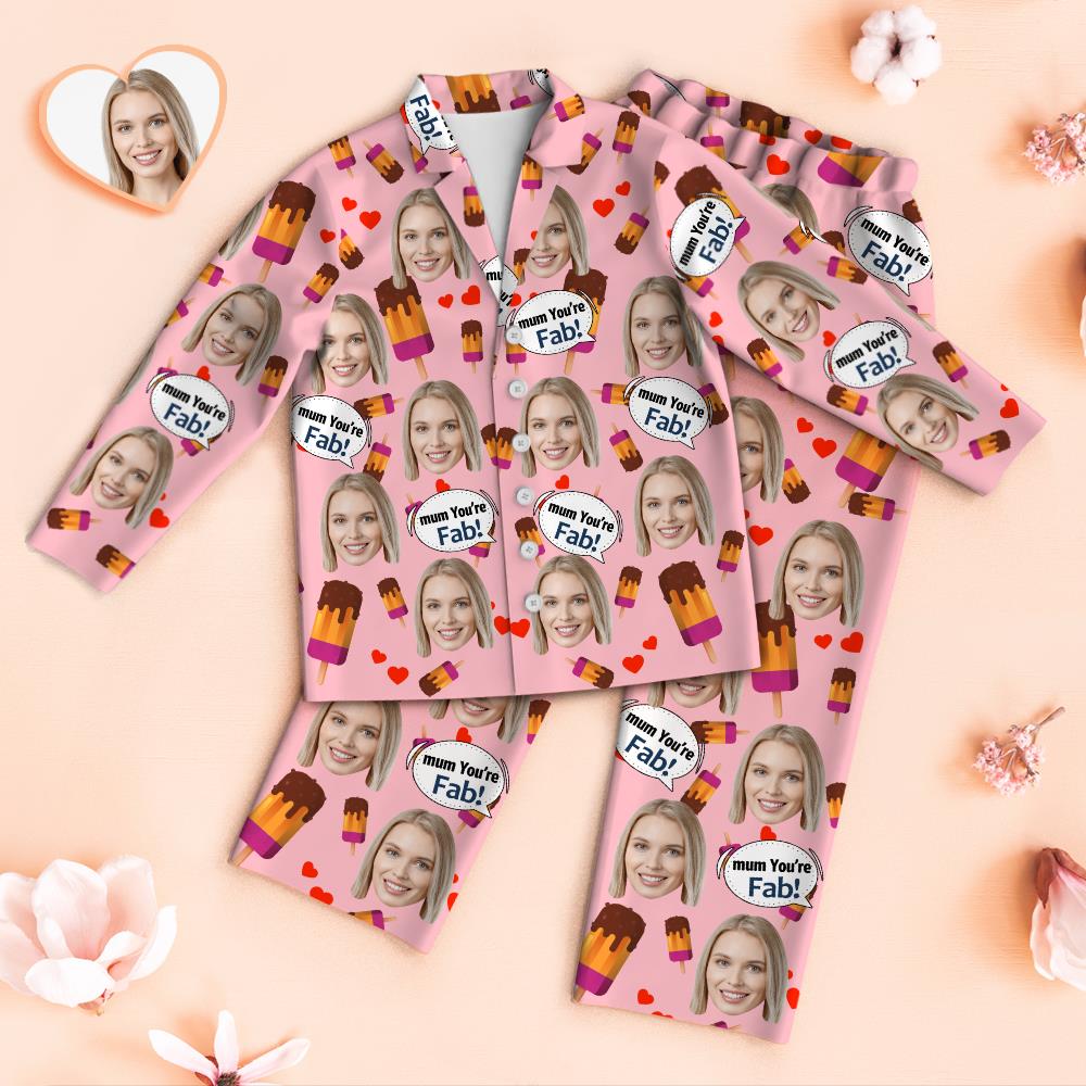 カスタムフェイスパジャマ-パーソナライズされた写真パジャマセット母の日プレゼント