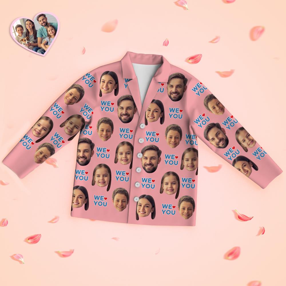 カスタムフェイス長袖パジャマパジャマセット-母が大好き