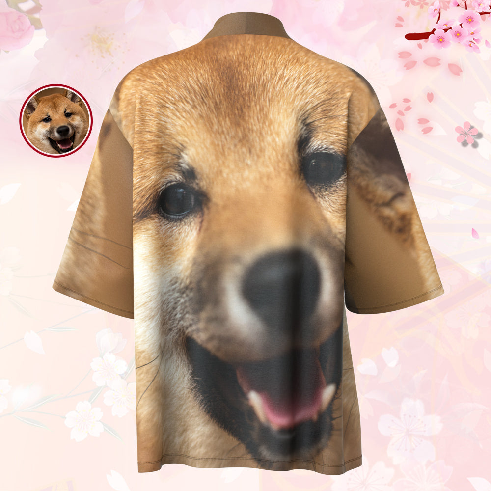 結婚式プレゼント-カスタムメンズフォト着物カーディガン－写真入れ可能なオリジナル甚平風羽織シャツ