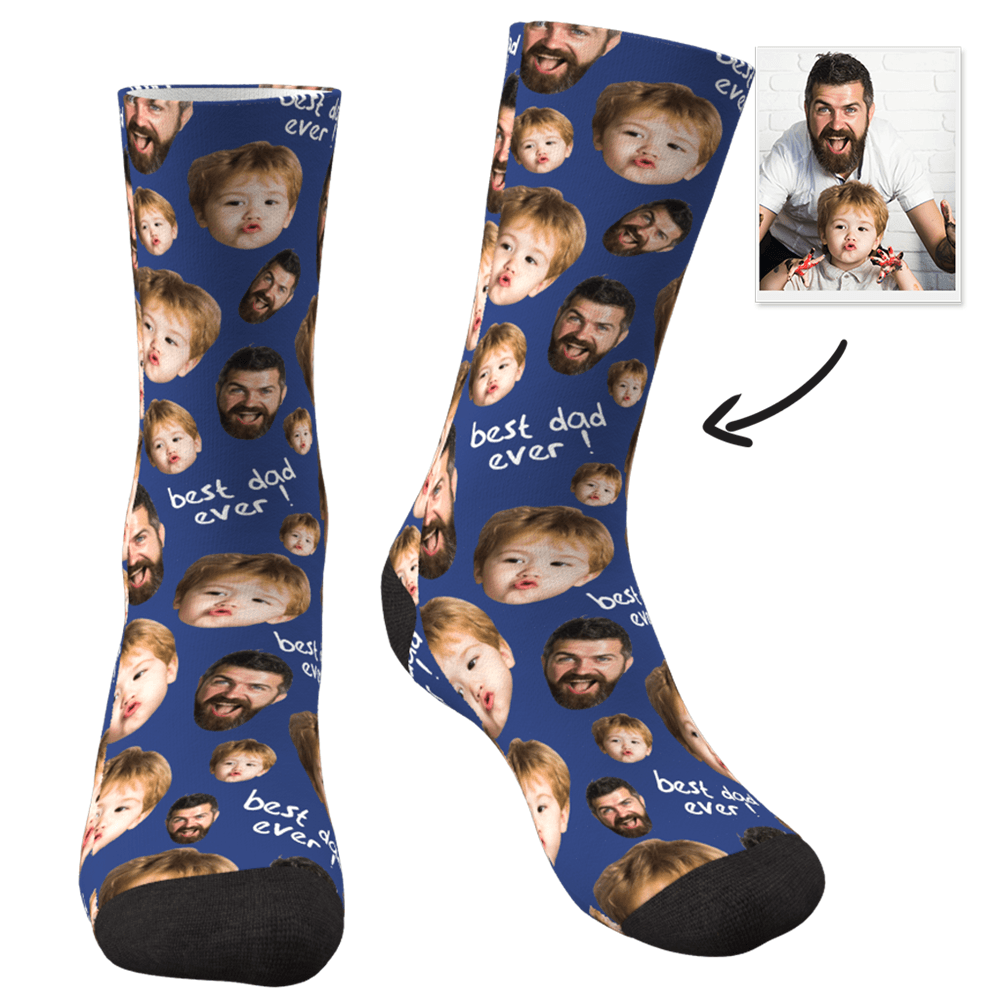 Custom Face Socks For The Best Dad-MyPhotoboxer