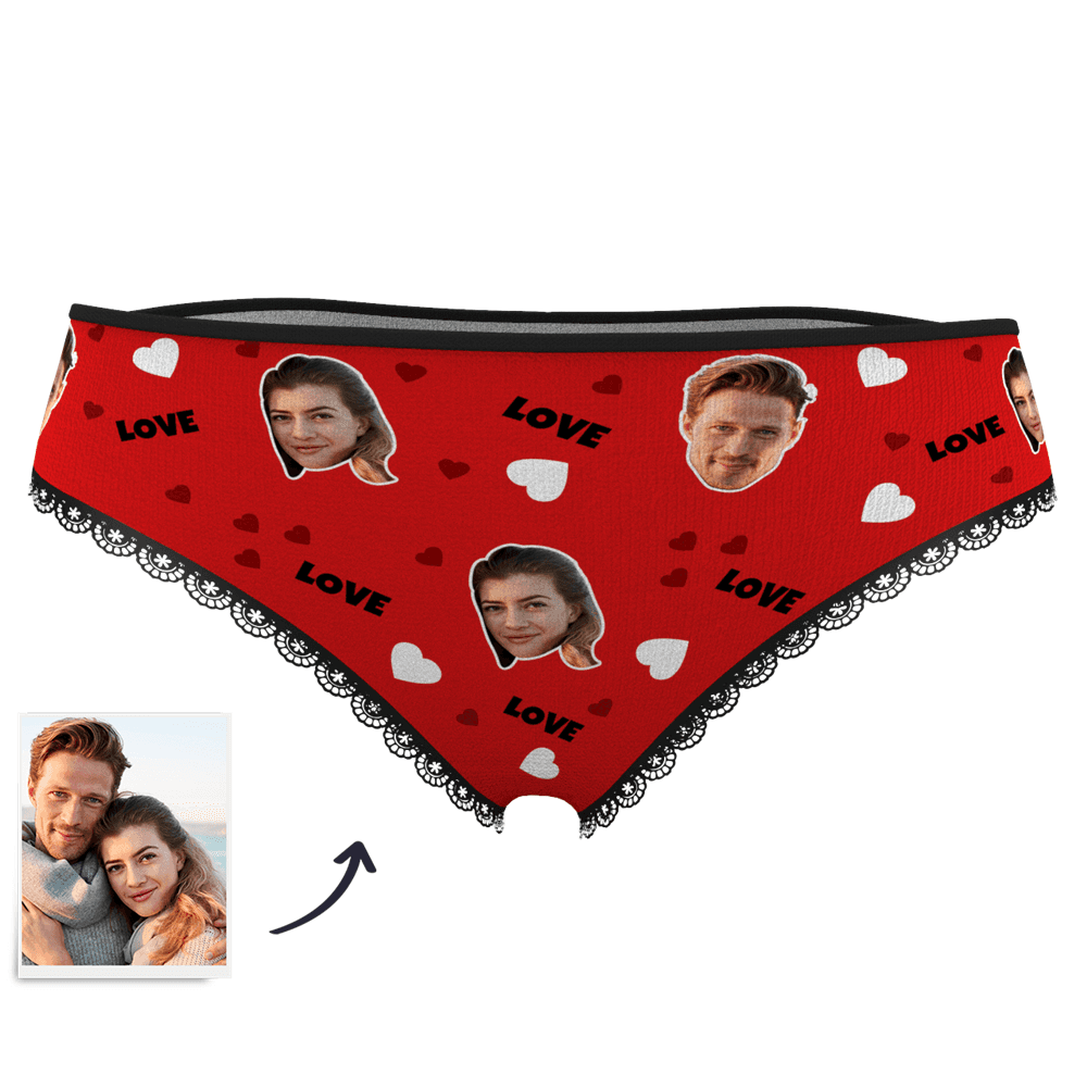 結婚式プレゼント-カスタムフォトパンティ-写真入り可能なオリジナル下着Love印-カップルスタイル
