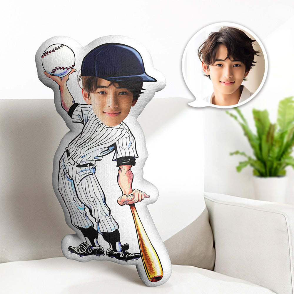 野球選手ミニム枕カスタムフェイスクッション写真入れ可能なミニム抱き枕チーム部活友達へのプレゼント