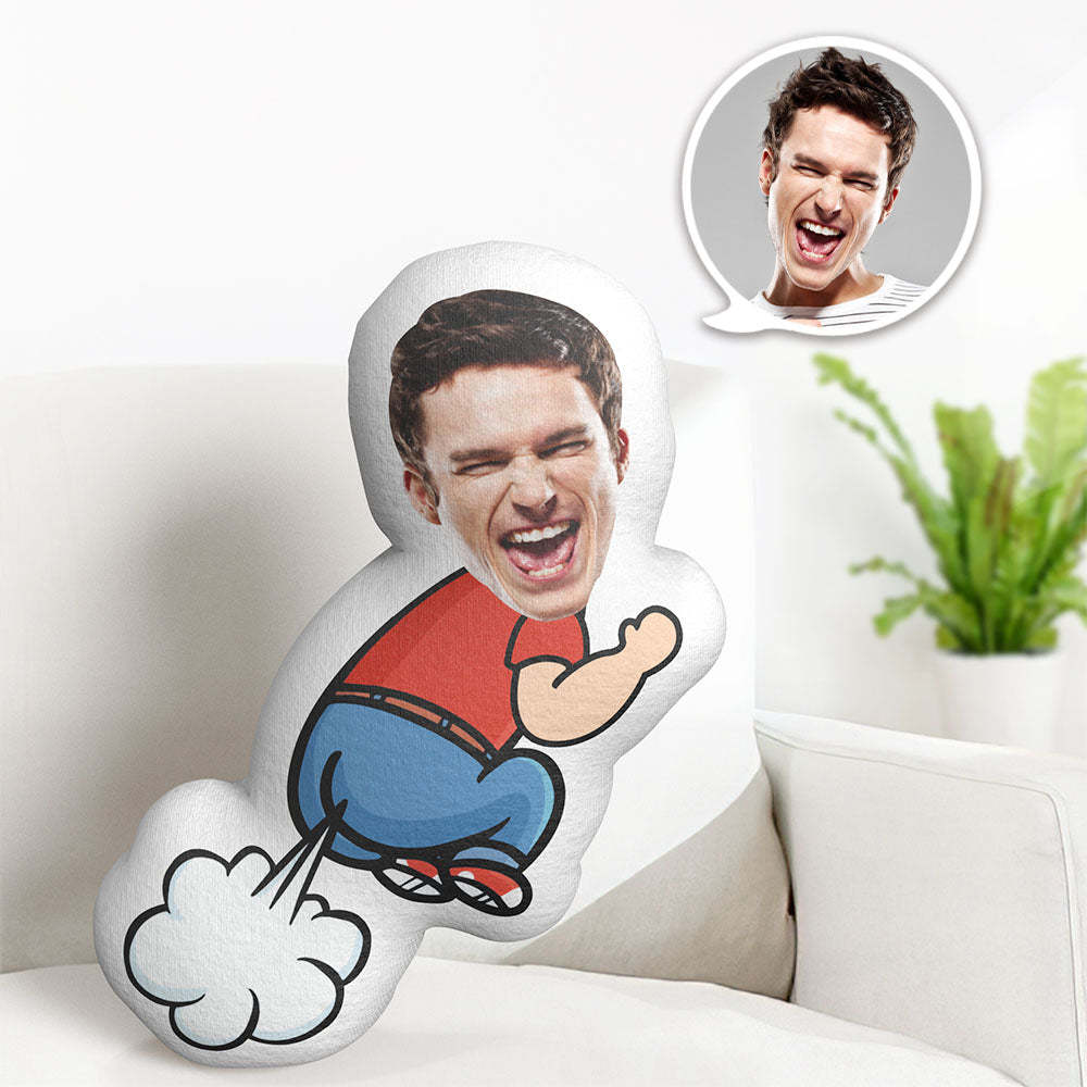 Custom Face Pillow Minime Dolls Fart Man Personalized Photo Gifts - auphotoblanket