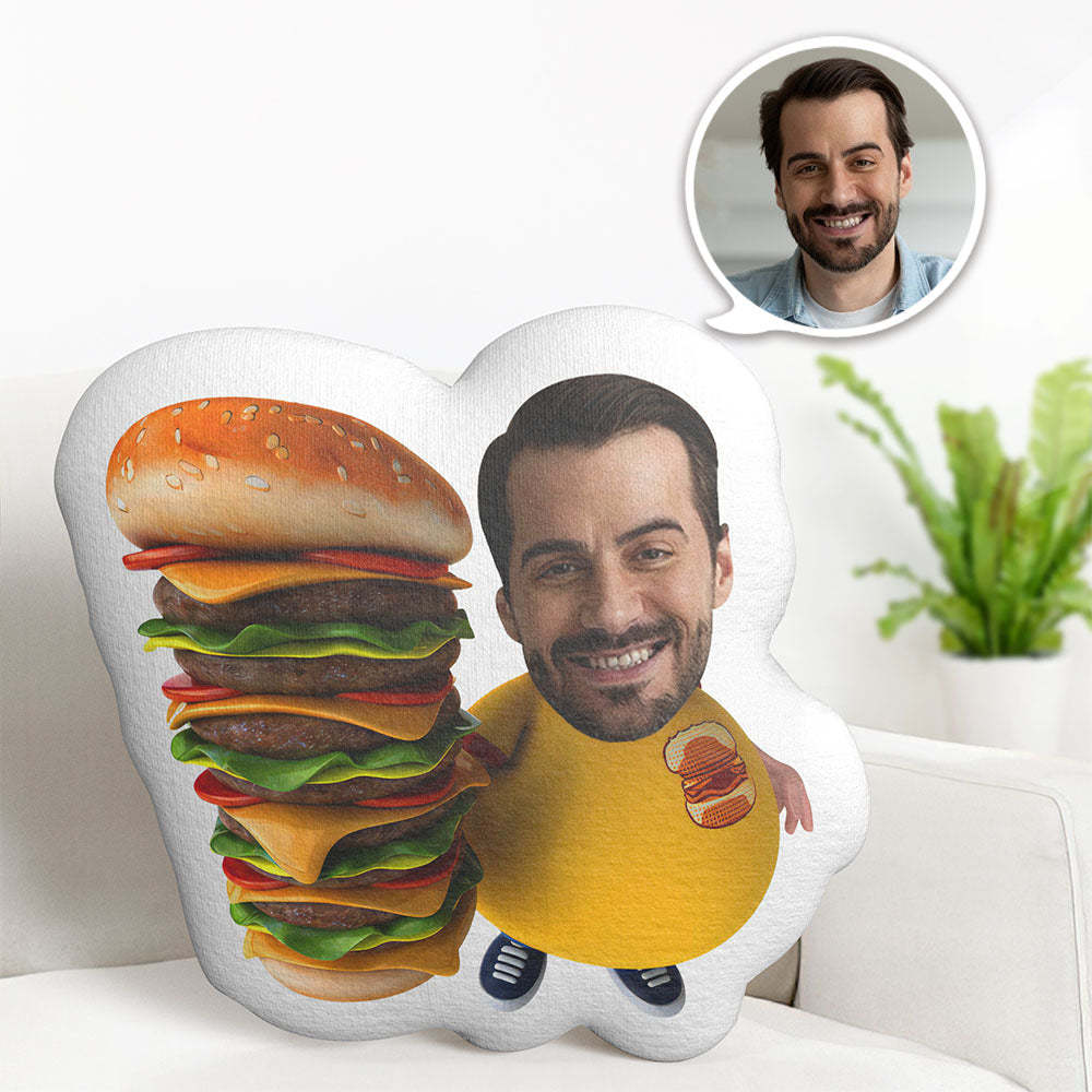 Custom Face Pillow Minime Dolls Big Mac Man Personalized Photo Gifts - auphotoblanket