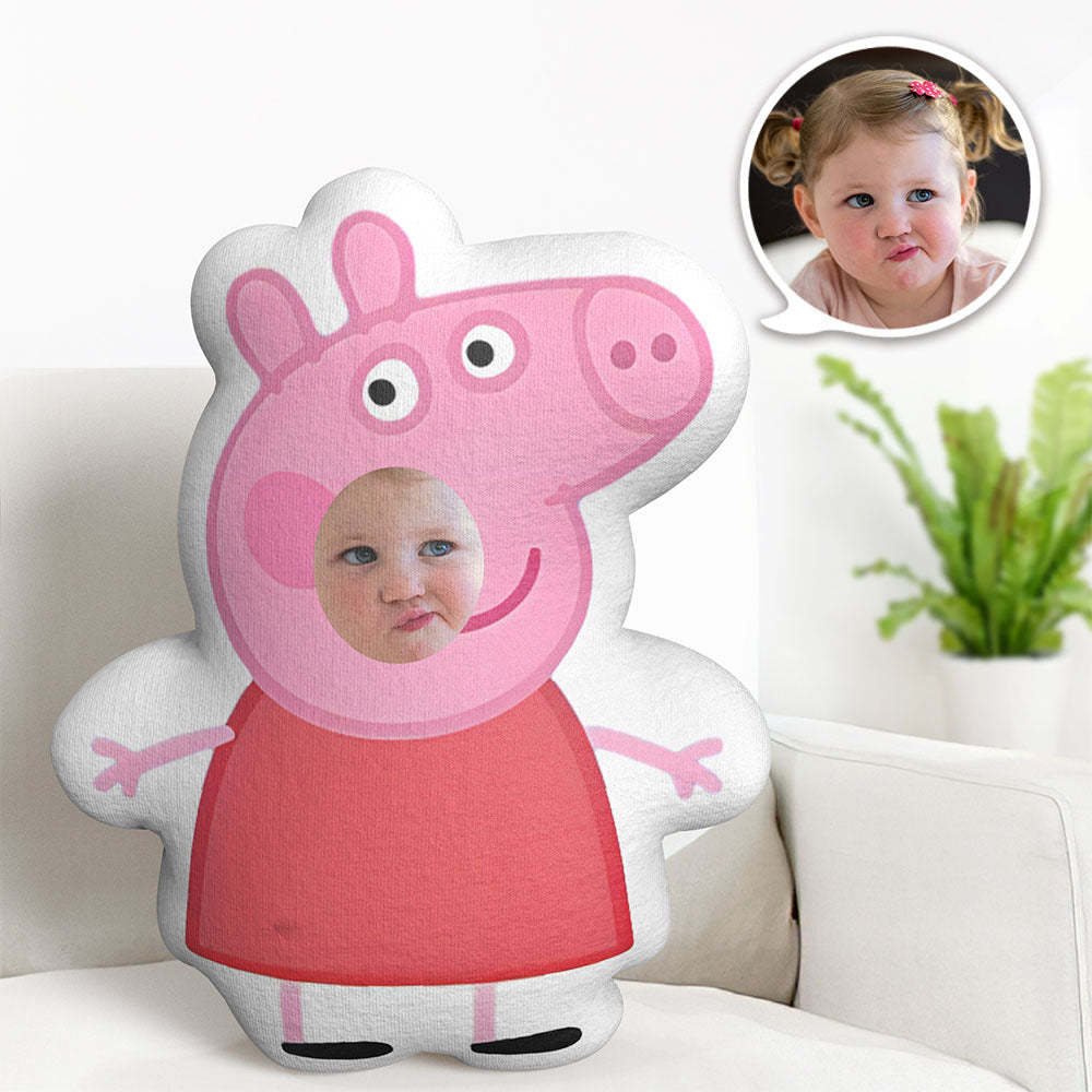 Custom Face Pillow Minime Pig Dolls Pepa Personalized Photo Gifts for Her - auphotoblanket