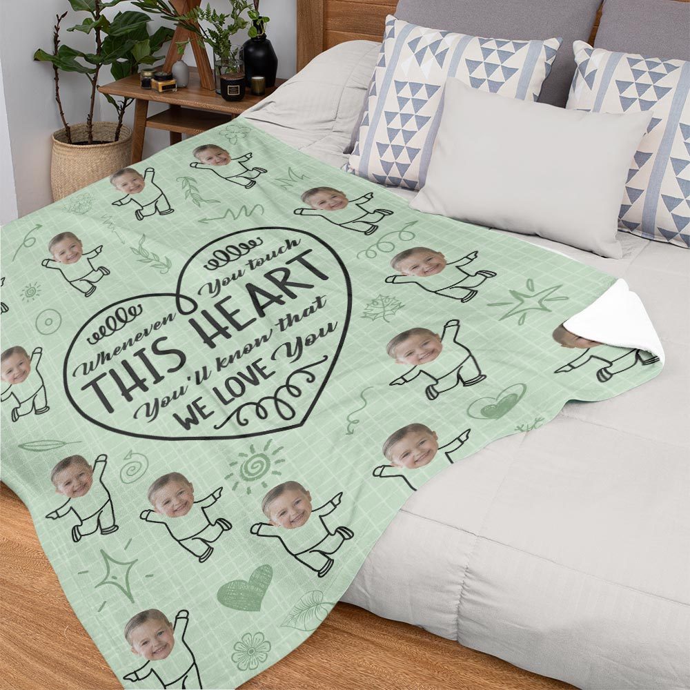 Father's Day Custom Face Blanket Love You Gifts for Dad - auphotoblanket