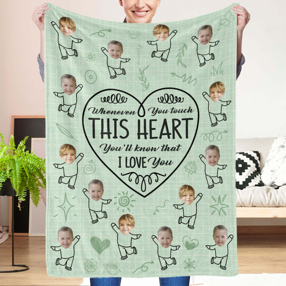 Father's Day Custom Face Blanket Love You Gifts for Dad - auphotoblanket