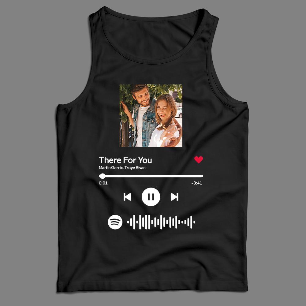Custom Tank Top Scannable Spotify Code Album Cover - auphotoblanket