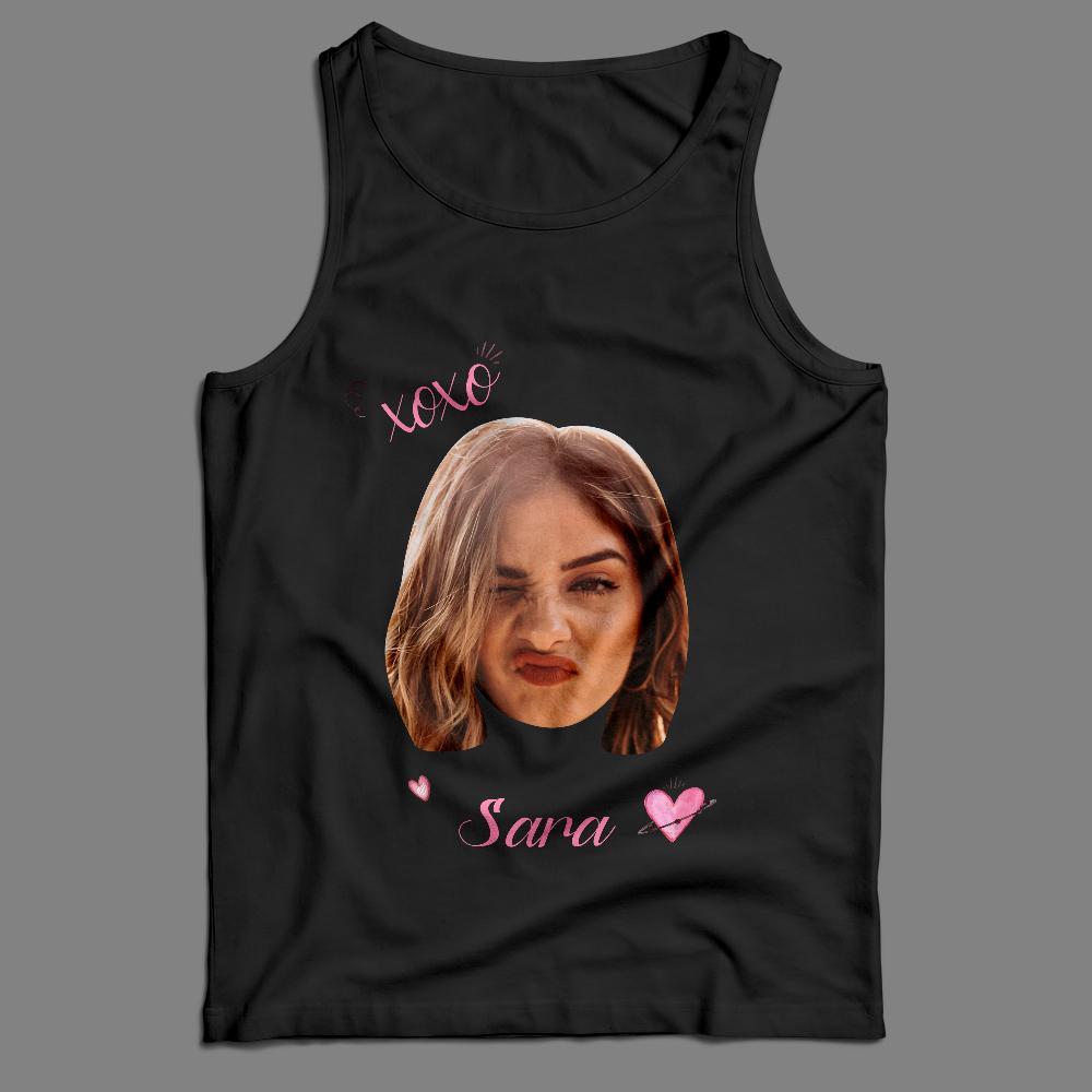 Custom Face Tank Top Personalized Tank Top with Picture - auphotoblanket