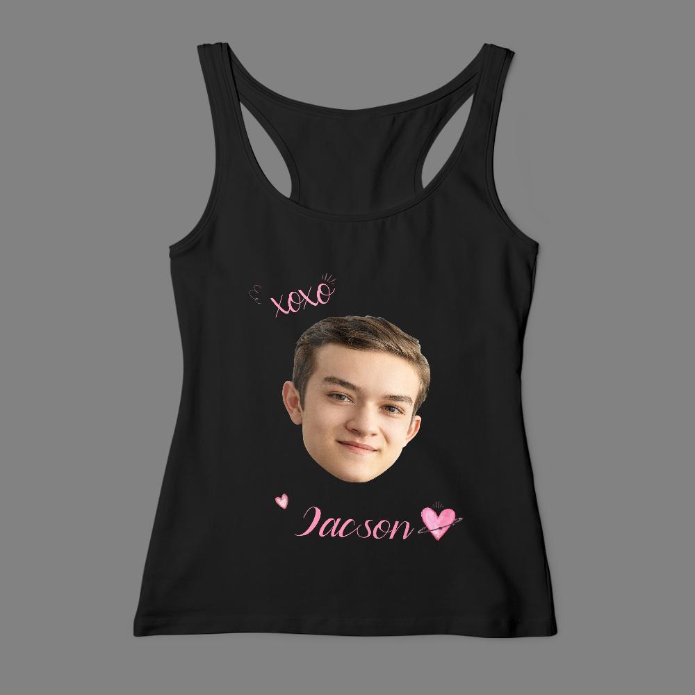 Custom Face Tank Top Personalized Tank Top with Picture - auphotoblanket