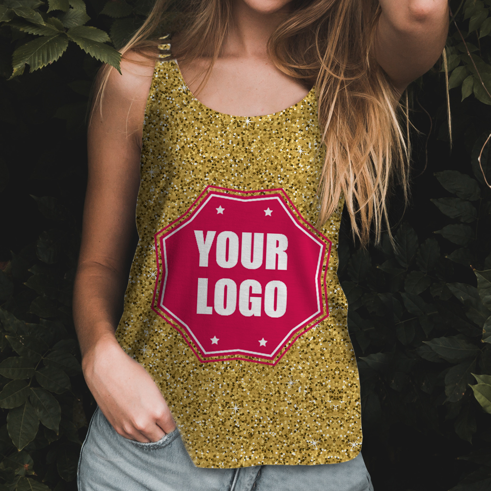 Custom Logo Tank Top Golden Light - auphotoblanket