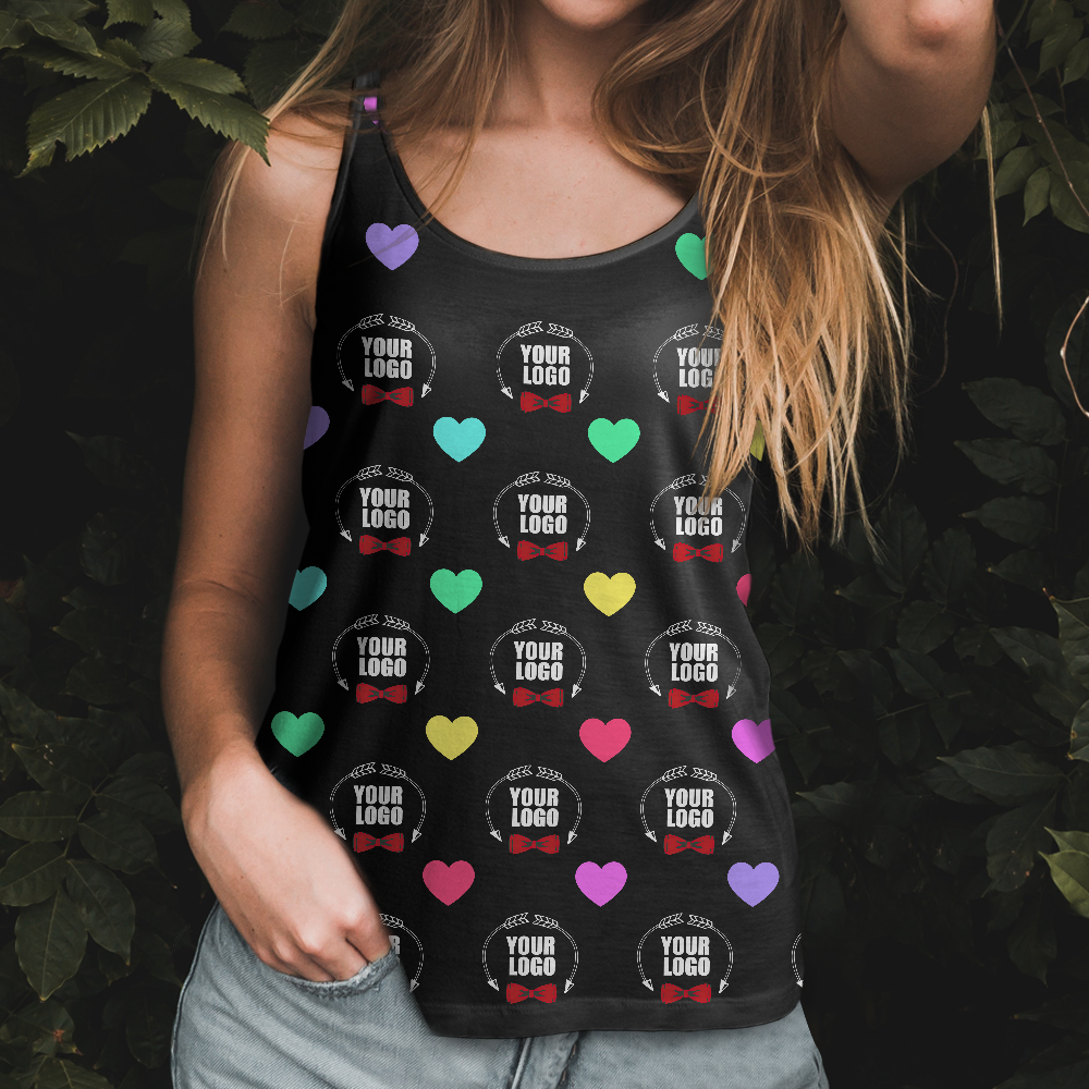 Custom Logo Tank Heart - auphotoblanket