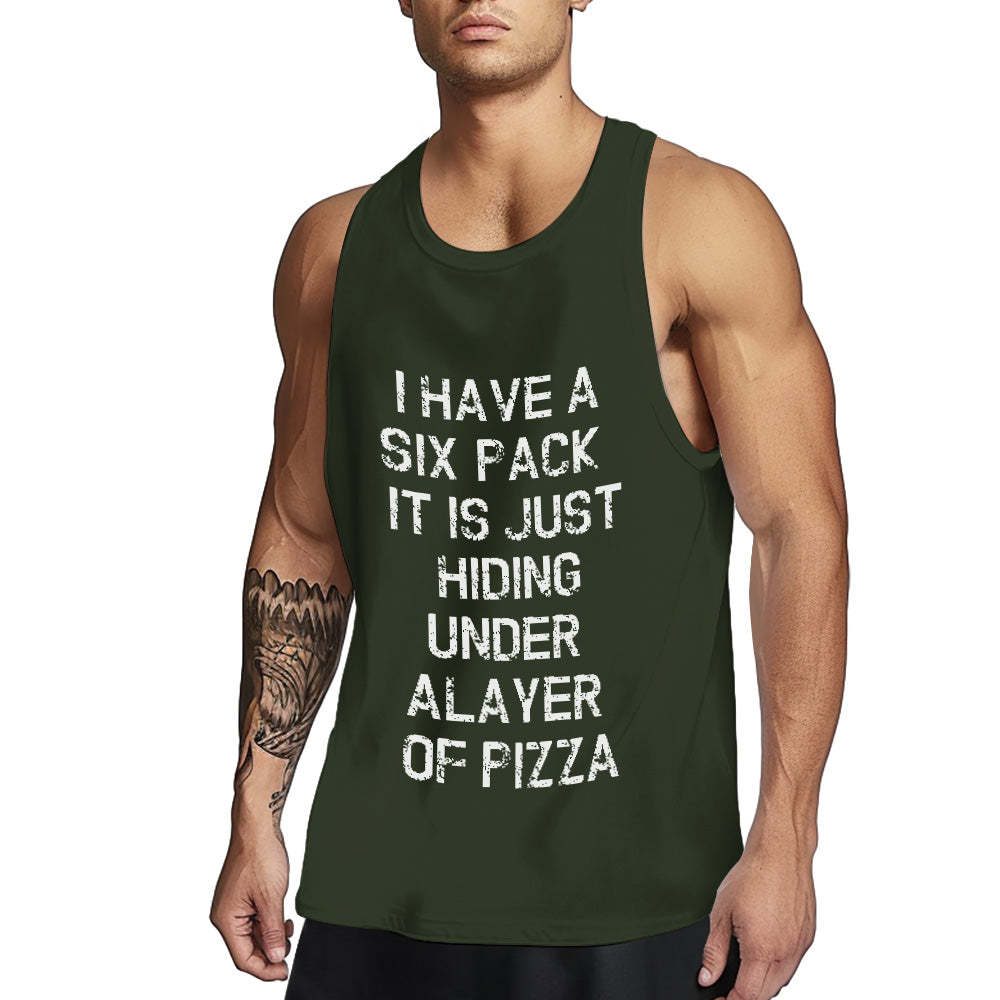 Custom Text Tank Top Mens Funny Gym Workout Tee - auphotoblanket