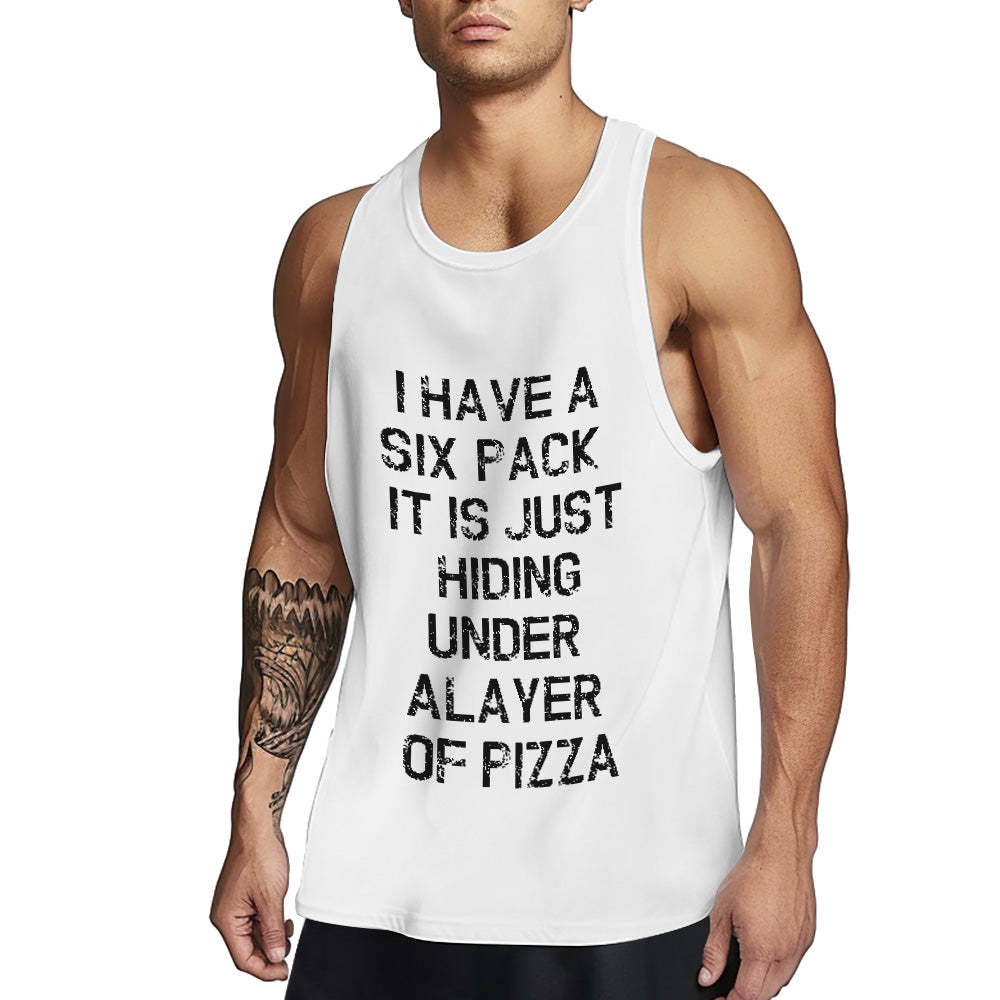 Custom Text Tank Top Mens Funny Gym Workout Tee - auphotoblanket
