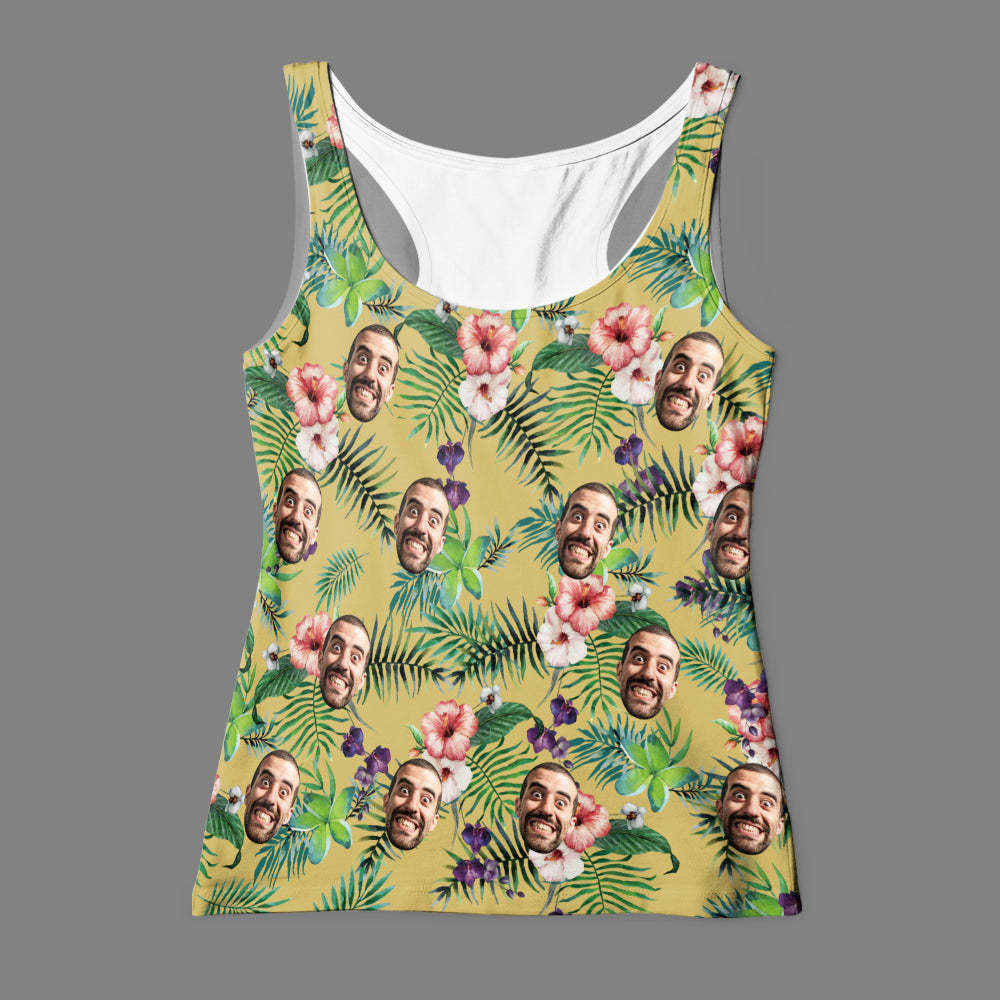 Custom My Face Funny Personalized All Over Print Tank Top - auphotoblanket