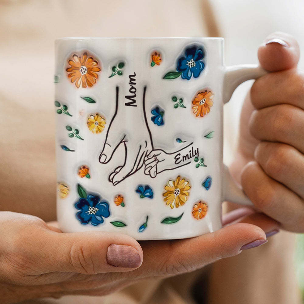 Hold Me Tight, Keep Me Safe - Family Personalized Custom 3D Inflated Effect Printed Mug - auphotoblanket