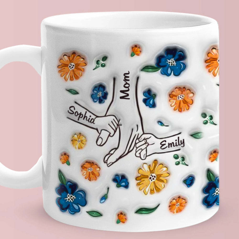 Hold Me Tight, Keep Me Safe - Family Personalized Custom 3D Inflated Effect Printed Mug - auphotoblanket