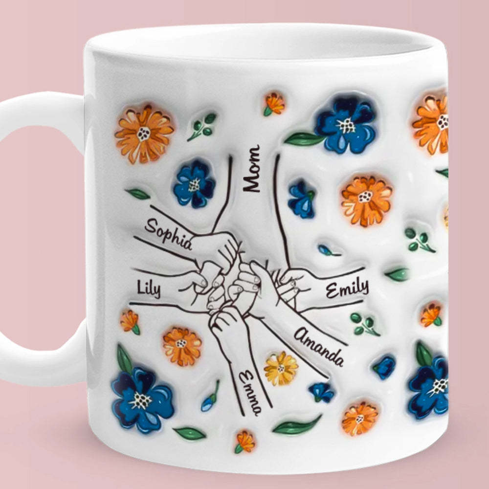 Hold Me Tight, Keep Me Safe - Family Personalized Custom 3D Inflated Effect Printed Mug - auphotoblanket