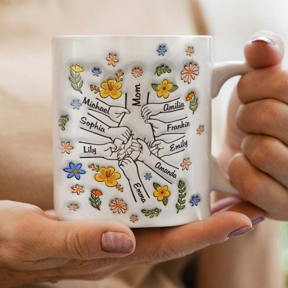 Heartwarming Custom 3D Printed Mug - Loving Gift for Moms and Grandmas - auphotoblanket