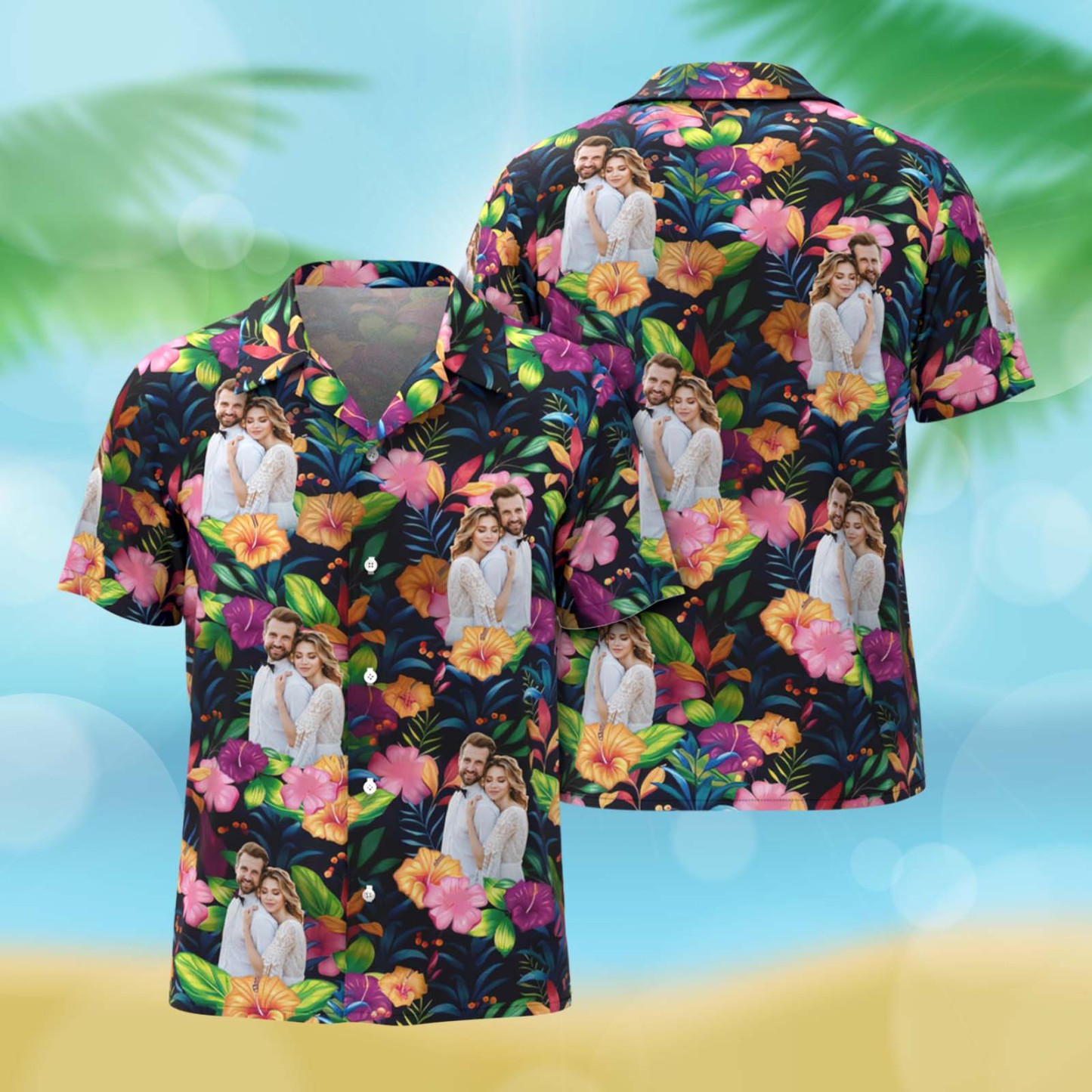 Custom Photo It's Summer & Time For Wandering - Dog & Cat Personalized Custom Unisex Tropical Hawaiian Aloha Shirt - Summer Vacation Gift, Gift For Pet Owners, Pet Lovers - auphotoblanket