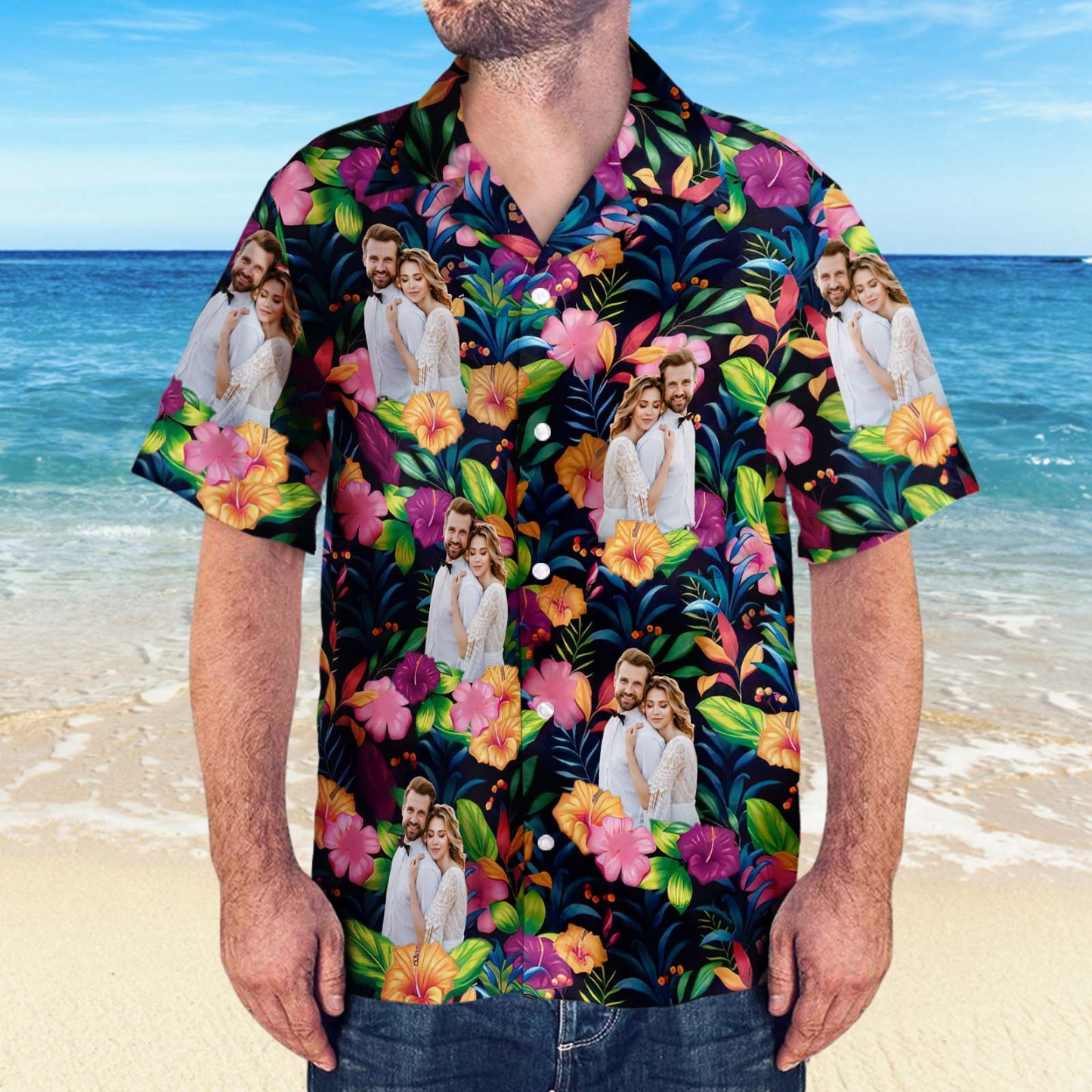 Custom Photo It's Summer & Time For Wandering - Dog & Cat Personalized Custom Unisex Tropical Hawaiian Aloha Shirt - Summer Vacation Gift, Gift For Pet Owners, Pet Lovers - auphotoblanket
