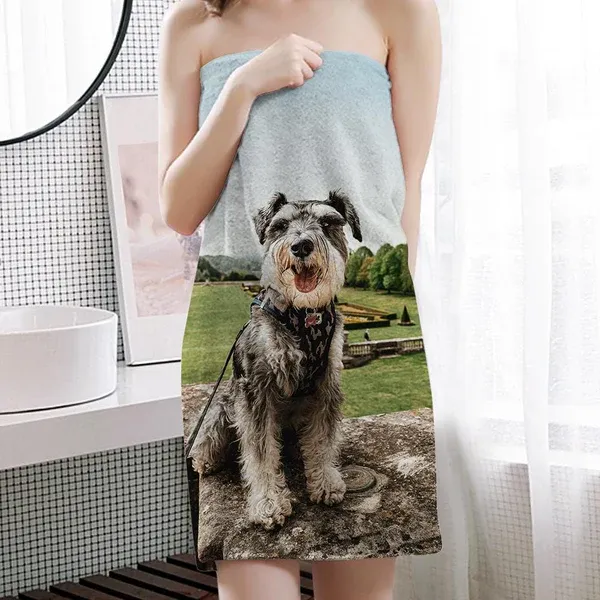 Custom Photo Bath Towels Beach Towels Ultrafine Fiber Bathroom Gifts for Pet Lovers - auphotoblanket