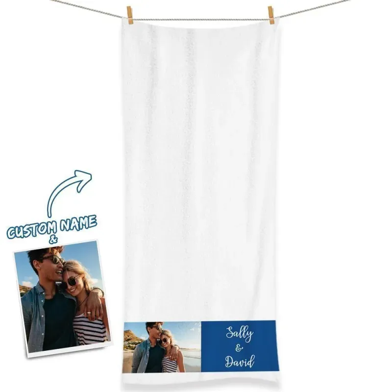 Sweet Couples Engraved Photo Towel - auphotoblanket