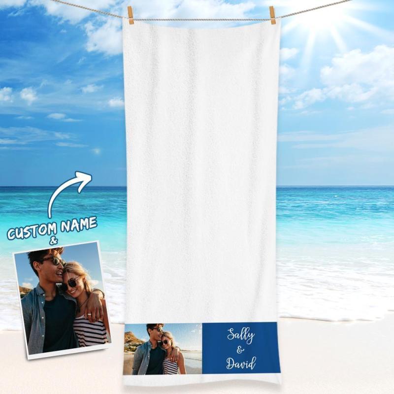 Sweet Couples Engraved Photo Towel - auphotoblanket