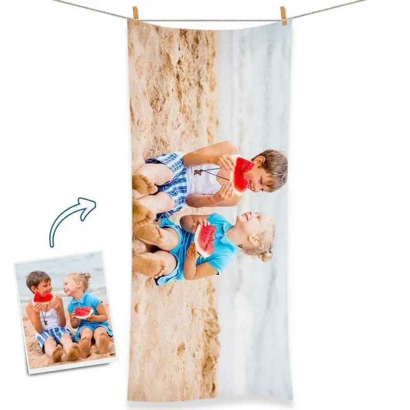 Custom Photo Towel for Kids - auphotoblanket