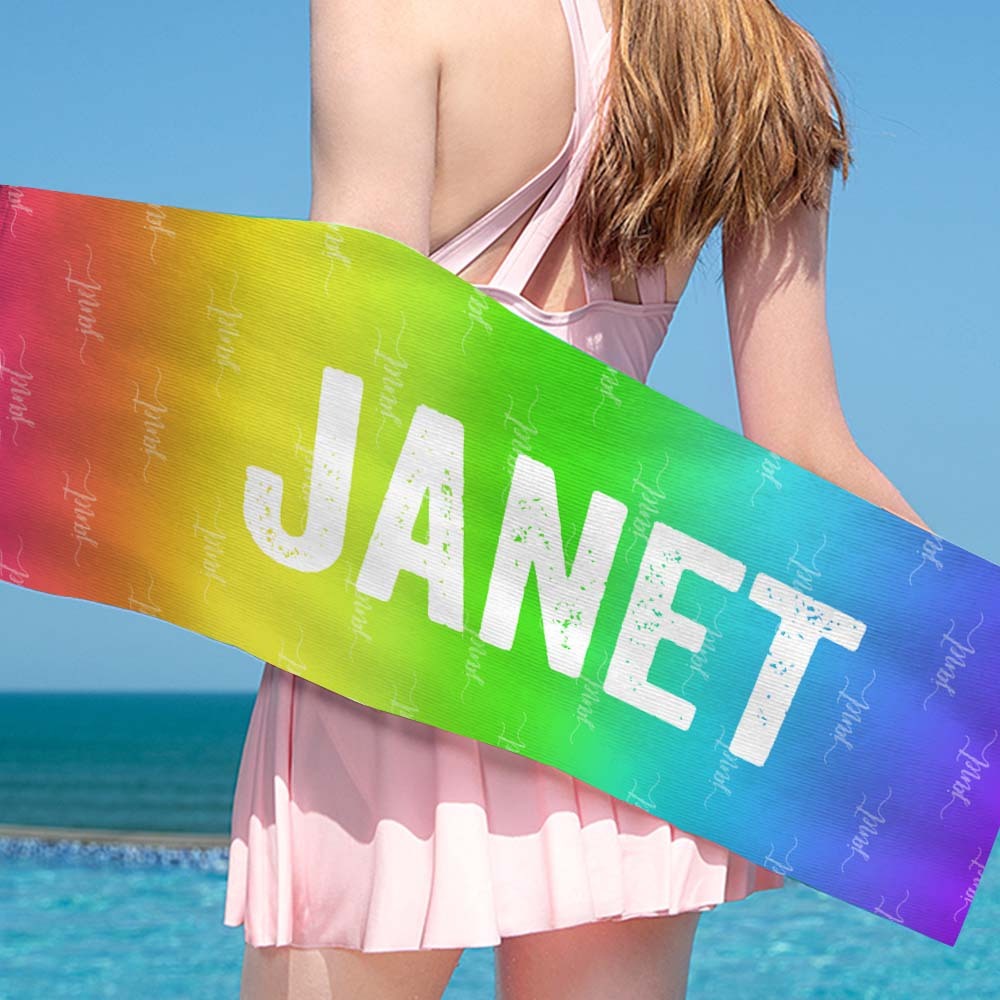 Custom Colorful Towel Personalized Photo Towel Special Gift - auphotoblanket