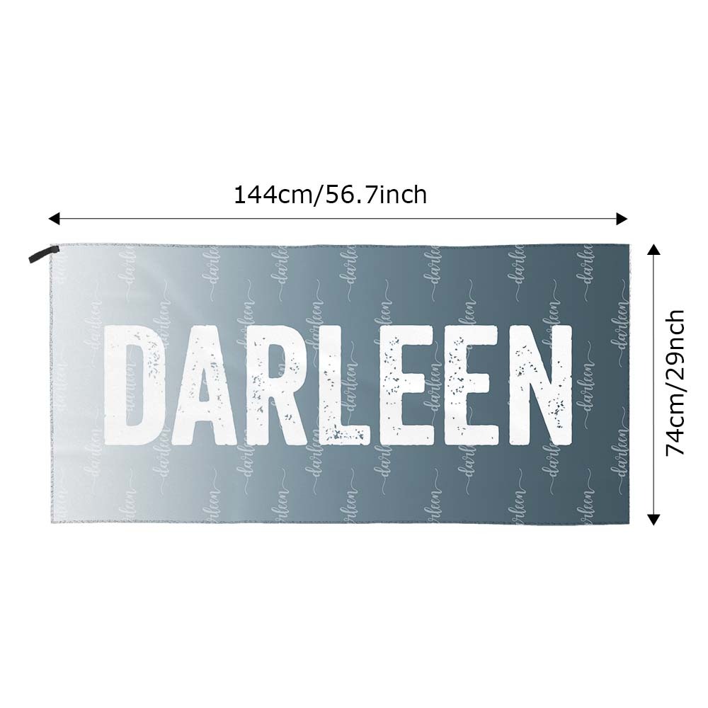 Custom Grey Towel Personalized Photo Towel Special Gift - auphotoblanket