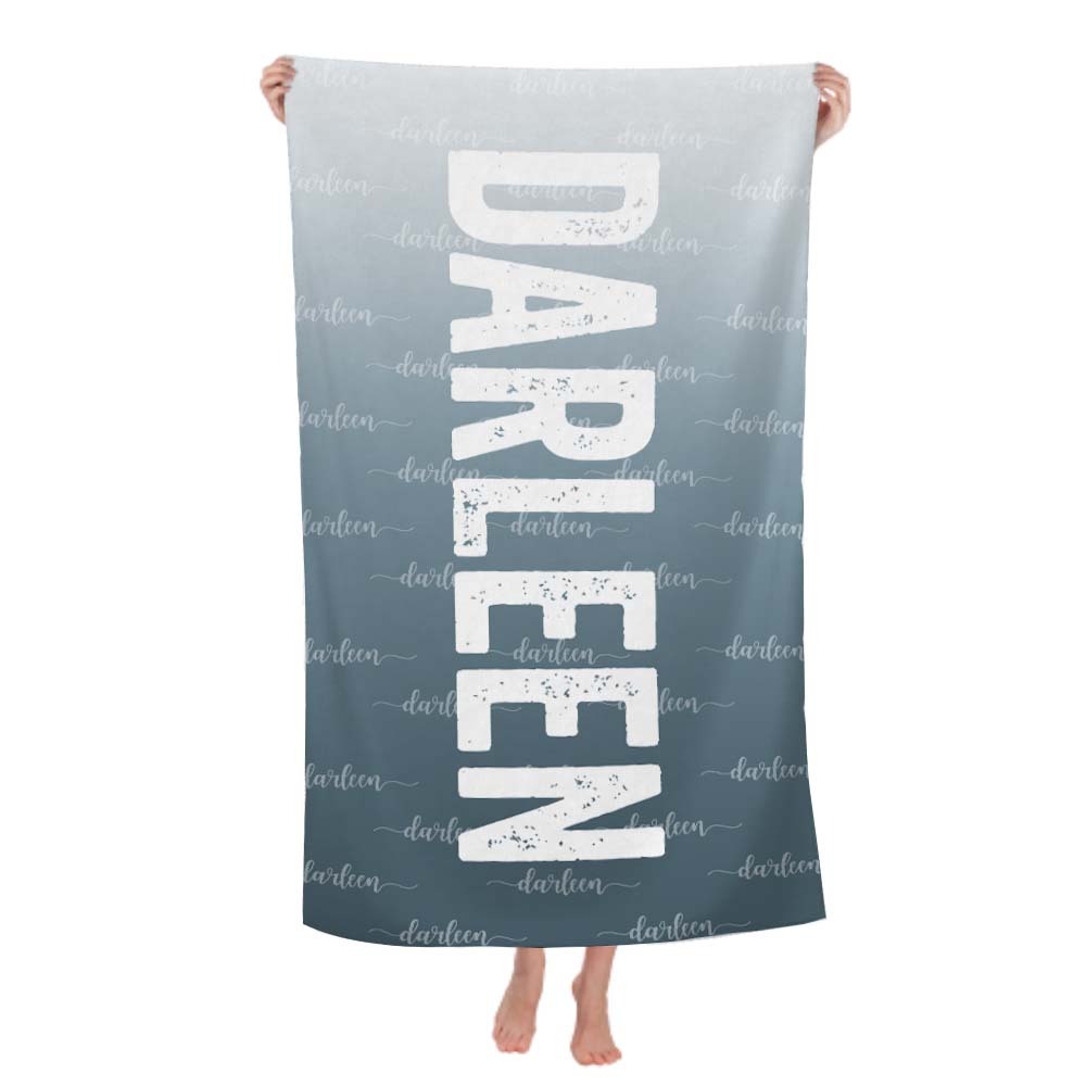 Custom Grey Towel Personalized Photo Towel Special Gift - auphotoblanket
