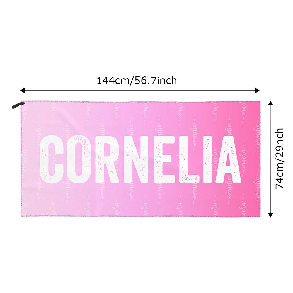 Custom Pink Towel Personalized Photo Towel Special Gift - auphotoblanket
